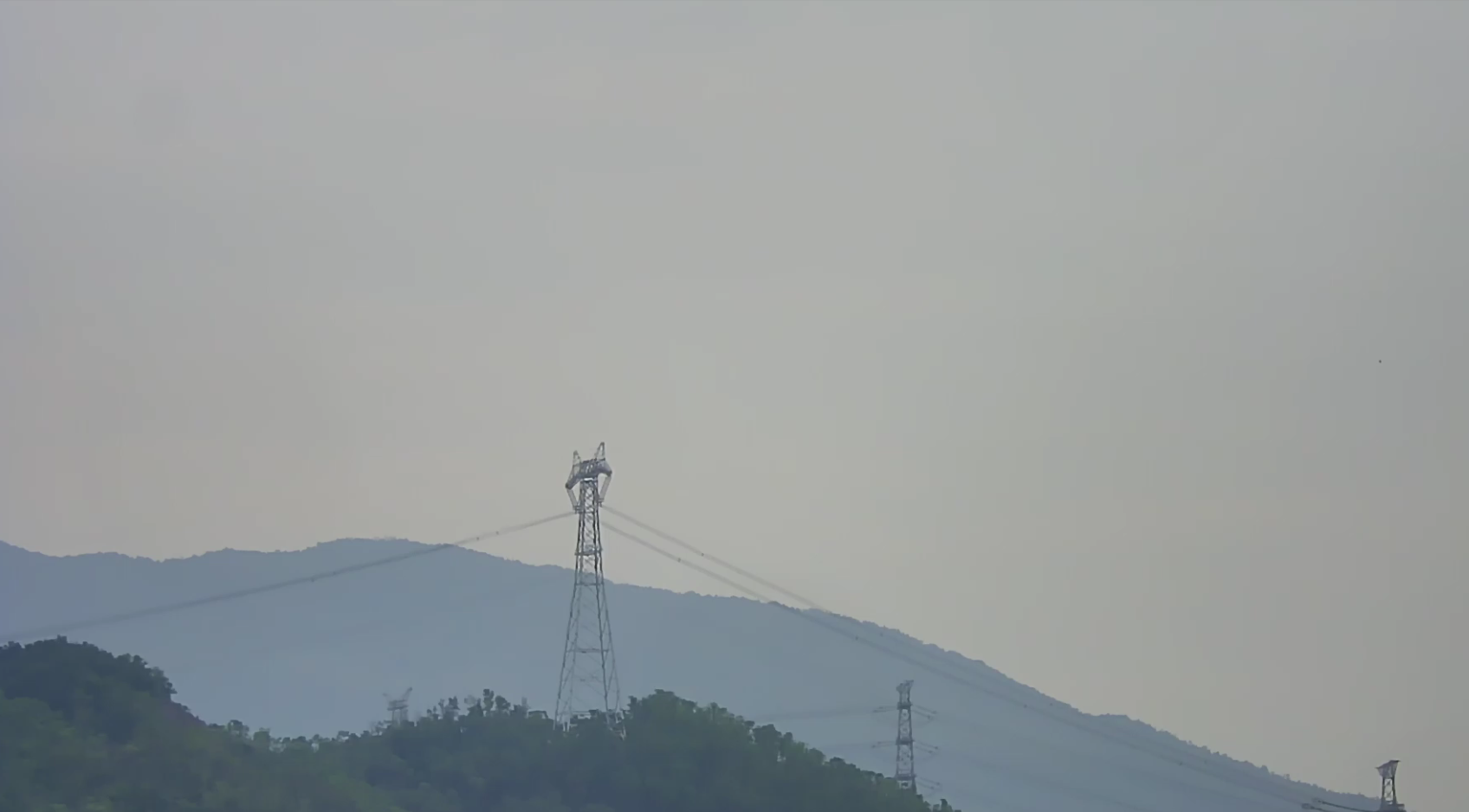 远距离防火监控摄像头实测不同距离电力塔